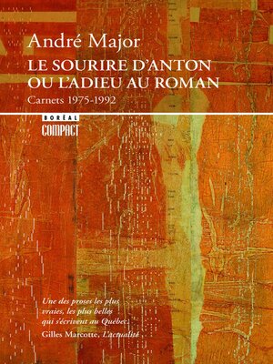 cover image of Le Sourire d'Anton ou l'adieu au roman